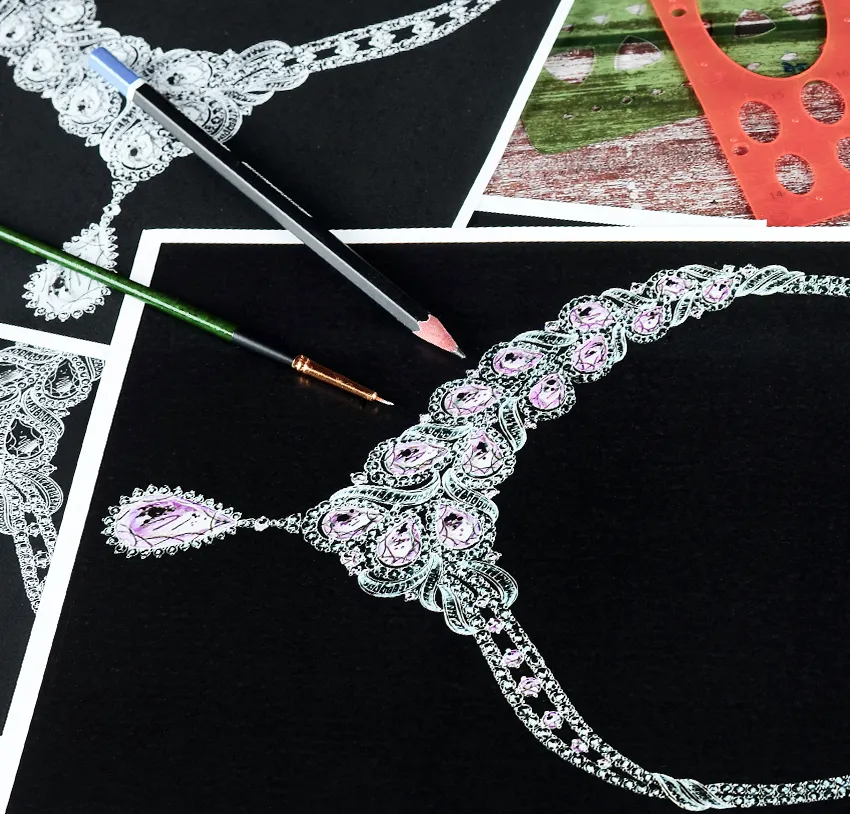 Sols Jewelry sketch of necklace